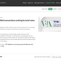 VdA leads M&A transactions ranking by total value in 2025